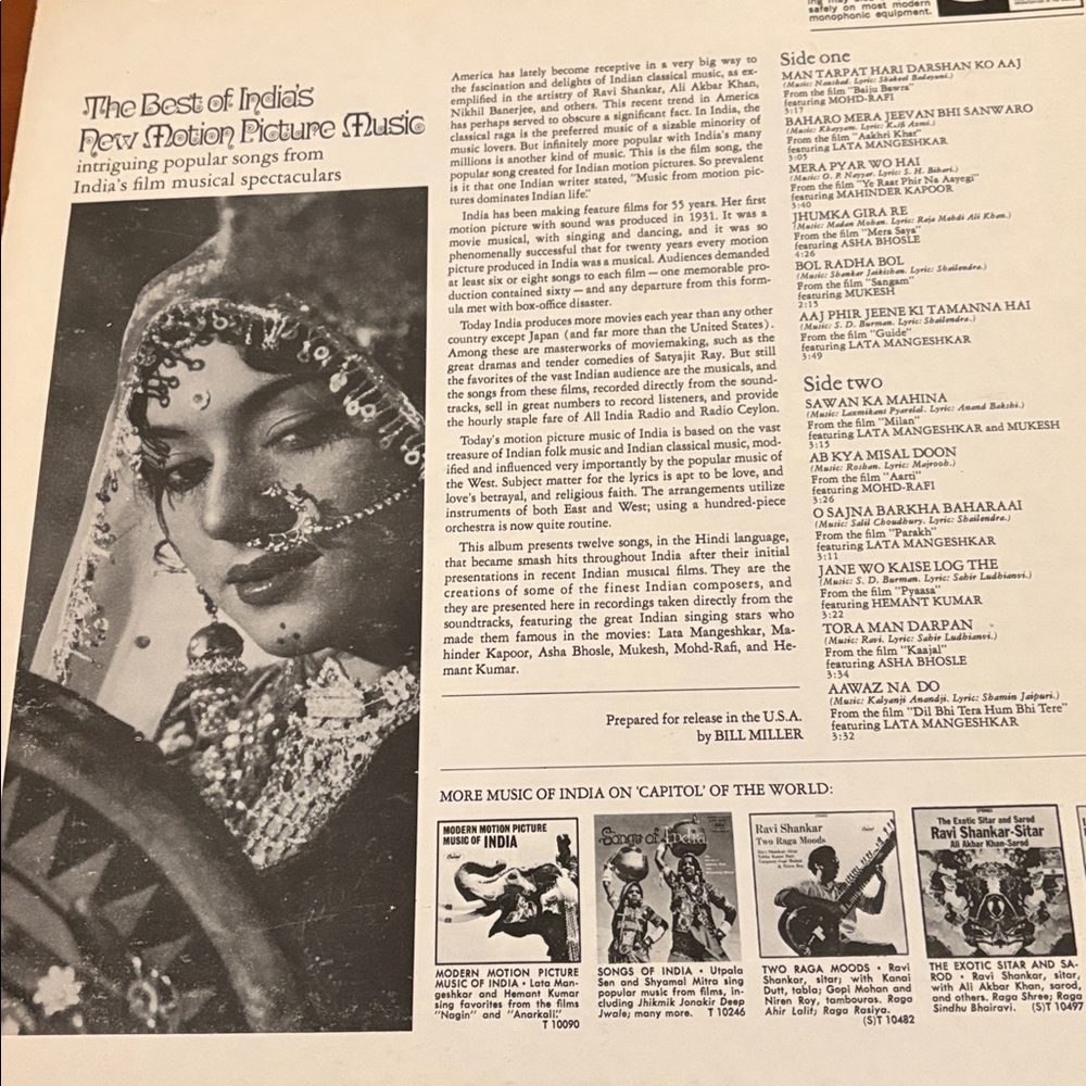 Vintage Bollywood Music Vinyl Record of smash hit songs of Bollywood movies - Picture 3 of 6
